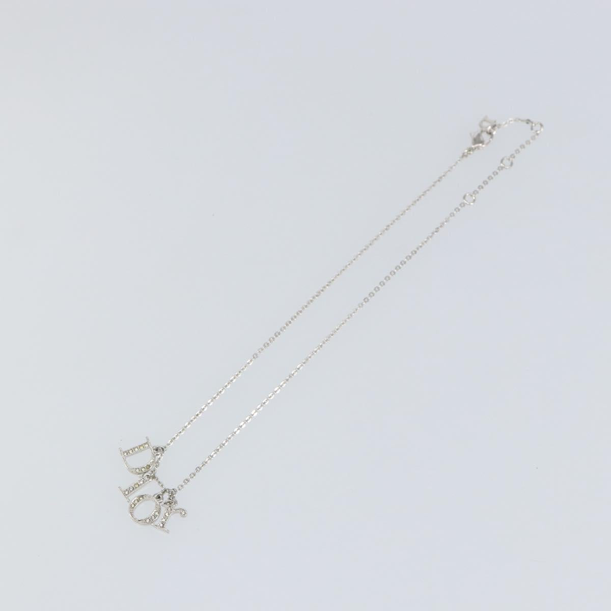 Christian Dior Necklace metal Silver Auth am9097
