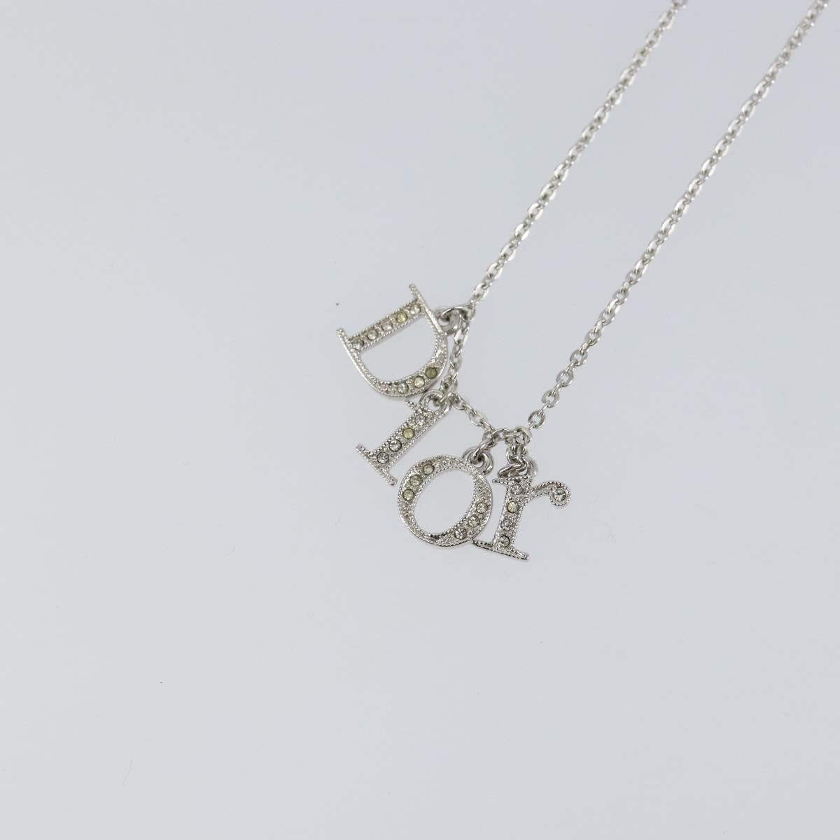 Christian Dior Necklace metal Silver Auth am9097