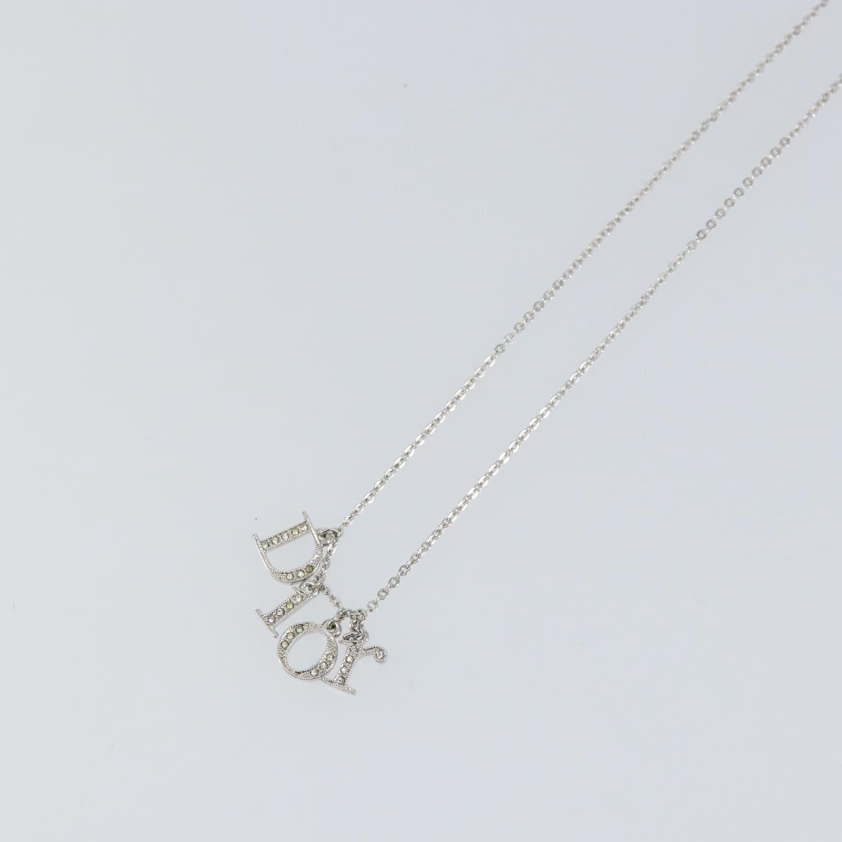 Christian Dior Necklace metal Silver Auth am9097