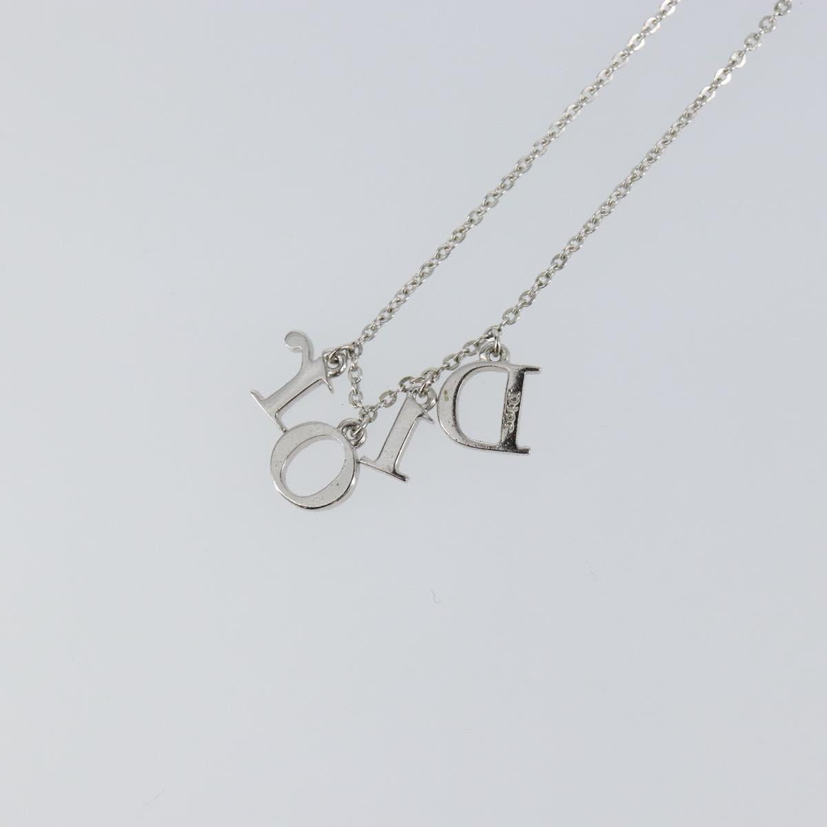Christian Dior Necklace metal Silver Auth am9097