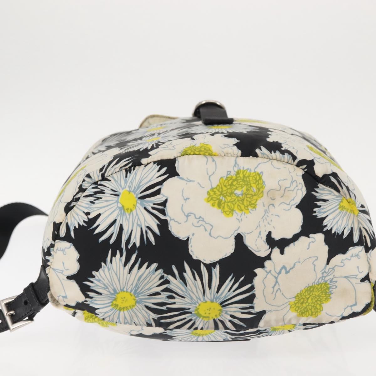 PRADA Backpack Nylon Black Silver Auth am9106