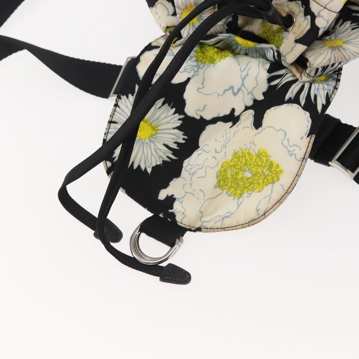 PRADA Backpack Nylon Black Silver Auth am9106