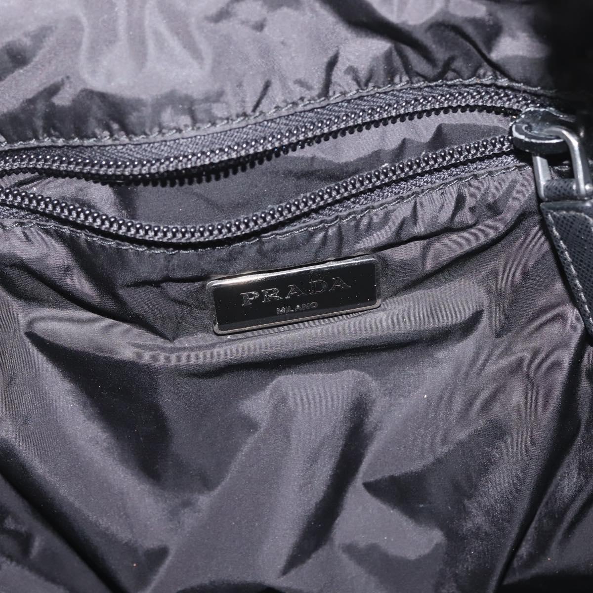 PRADA Backpack Nylon Black Silver Auth am9106