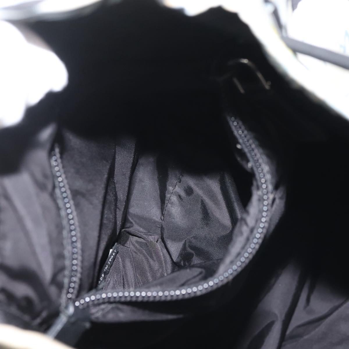 PRADA Backpack Nylon Black Silver Auth am9106