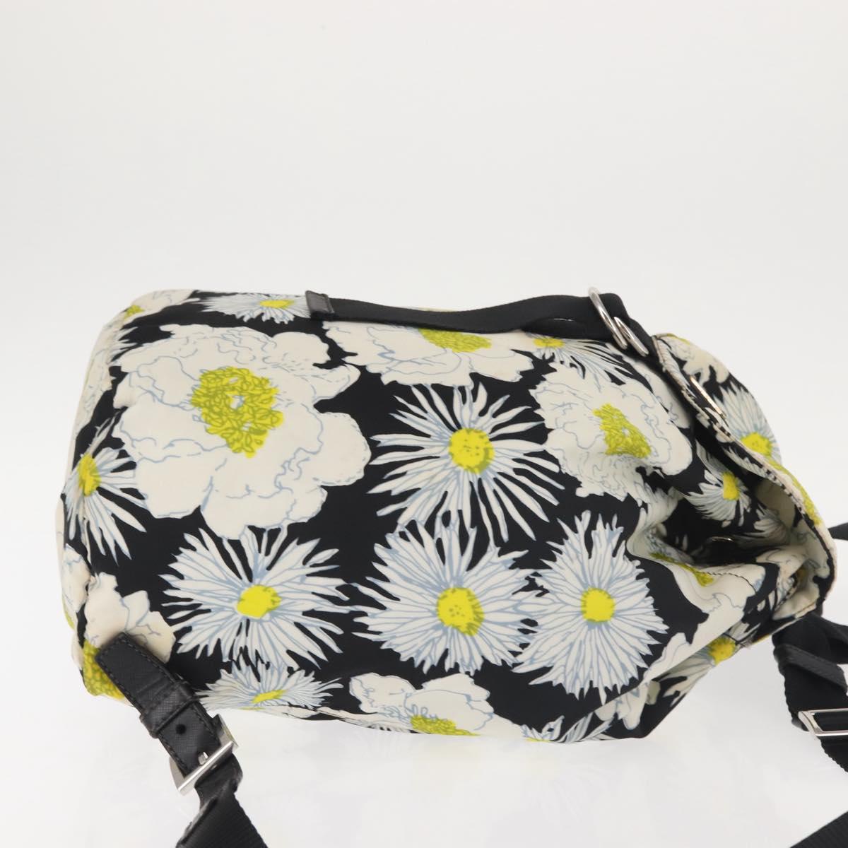 PRADA Backpack Nylon Black Silver Auth am9106