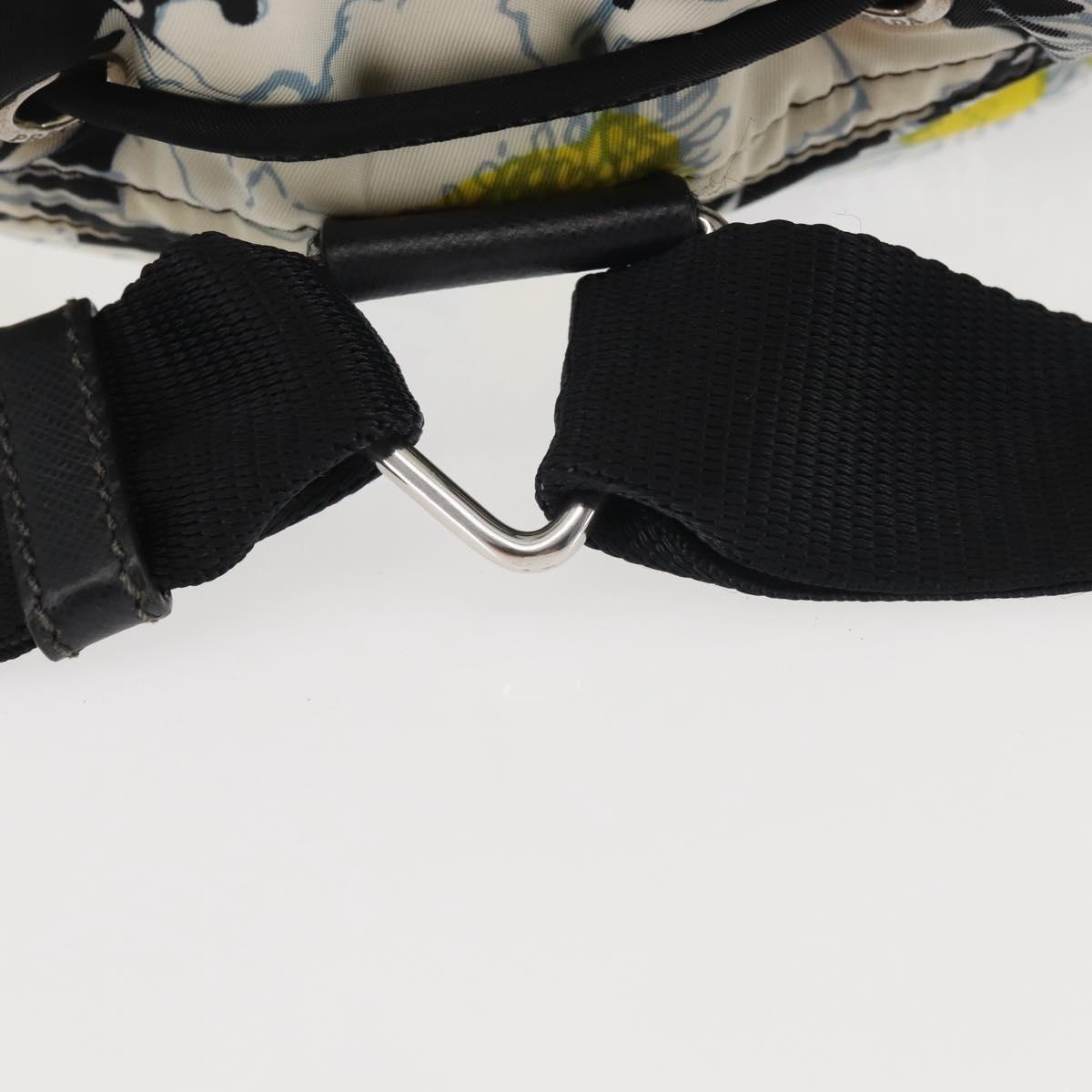 PRADA Backpack Nylon Black Silver Auth am9106