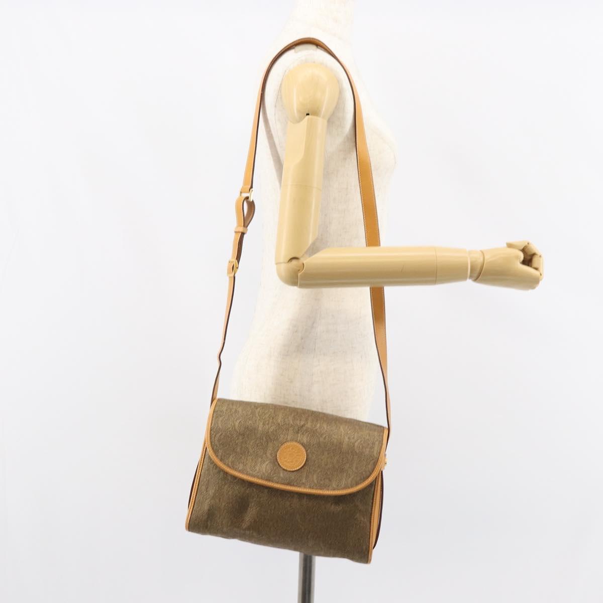 GUCCI Shoulder Bag Leather Beige Gold 001 14 0712 Auth am9113