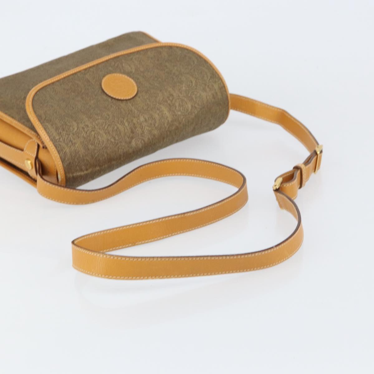 GUCCI Shoulder Bag Leather Beige Gold 001 14 0712 Auth am9113