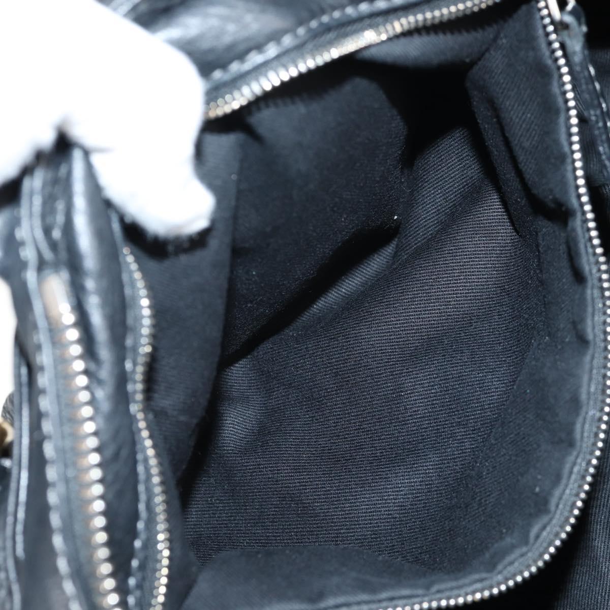 Chloe Paddington Hand Bag Leather Dark Brown Silver gold Auth am9115V