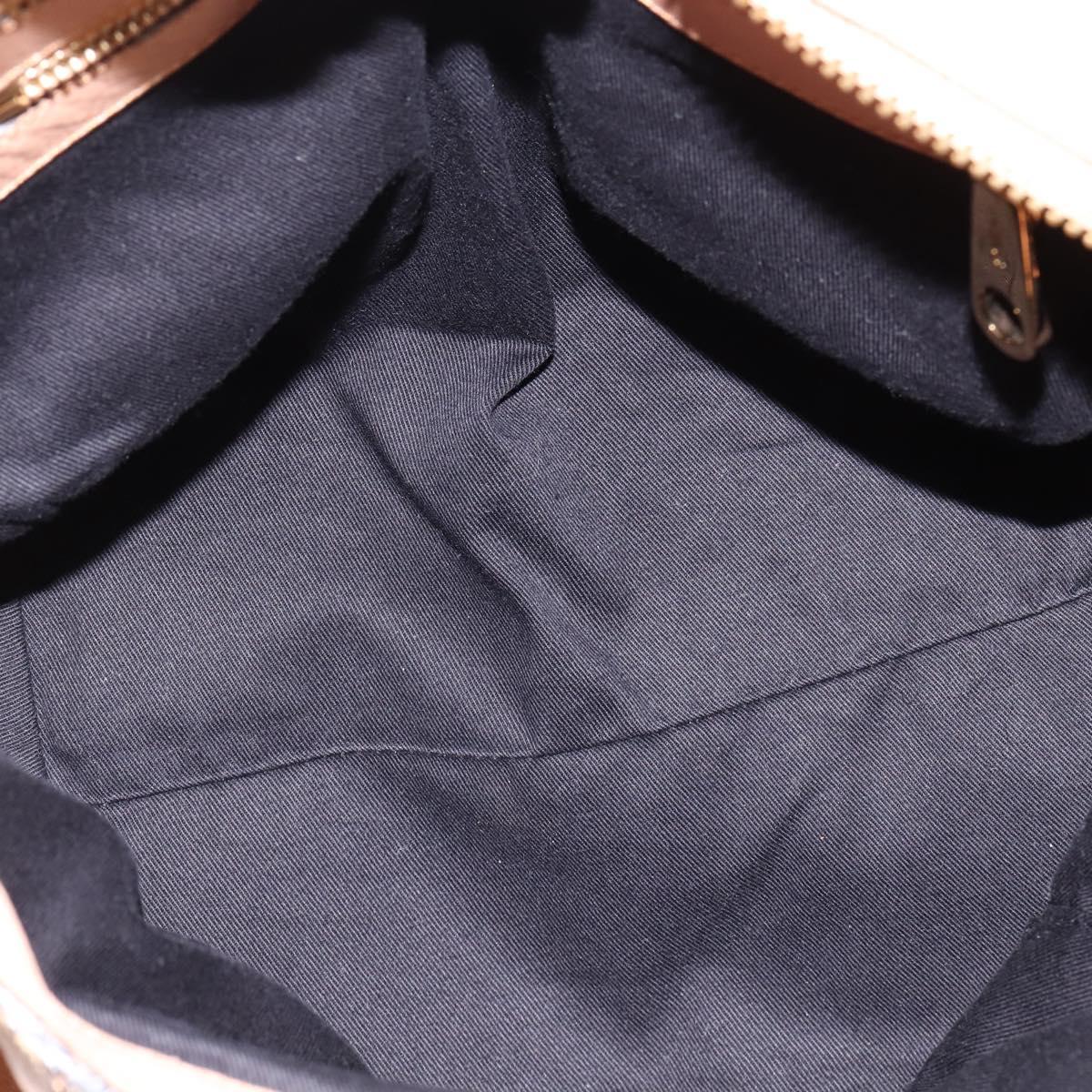 Chloe Etel Hand Bag Leather 2way Beige Gold Auth am9116