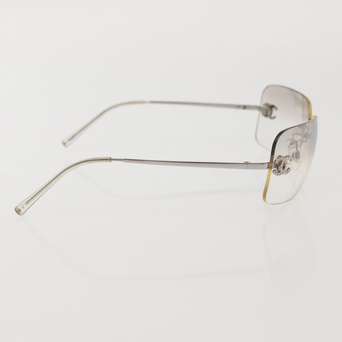 CHANEL Sunglasses plastic Silver CC Auth am9117V
