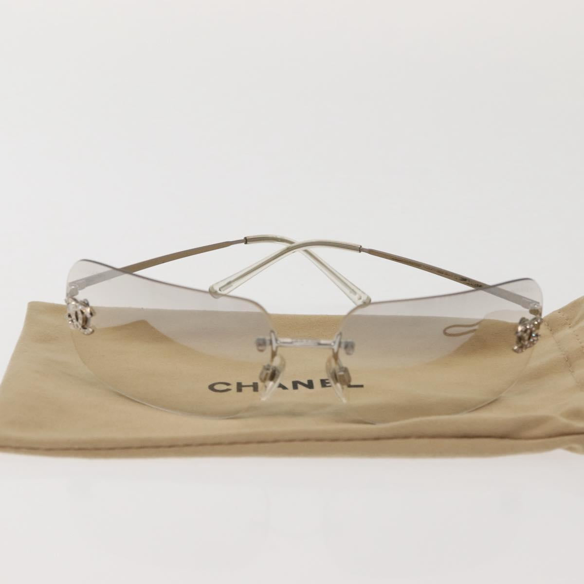 CHANEL Sunglasses plastic Silver CC Auth am9117V