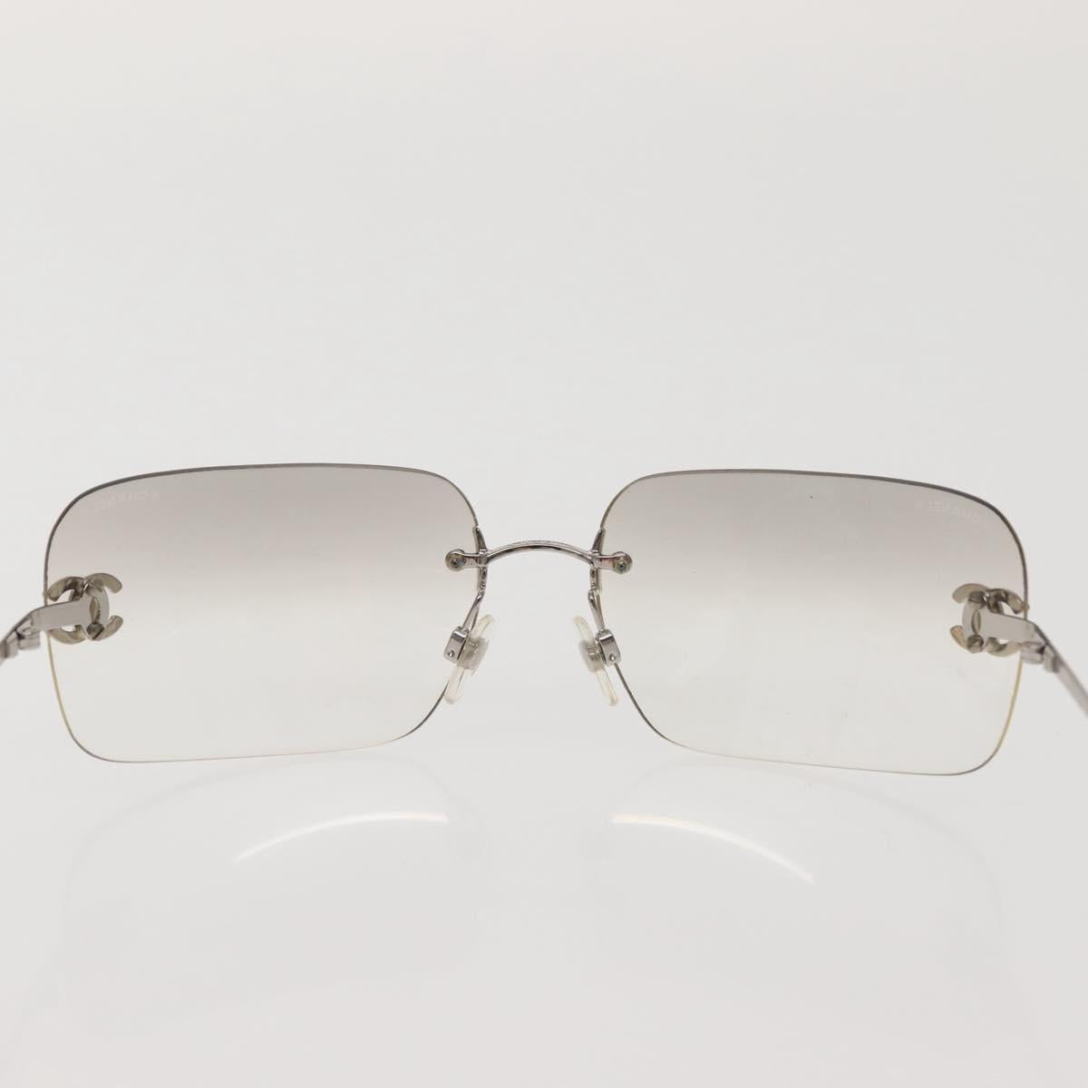 CHANEL Sunglasses plastic Silver CC Auth am9117V