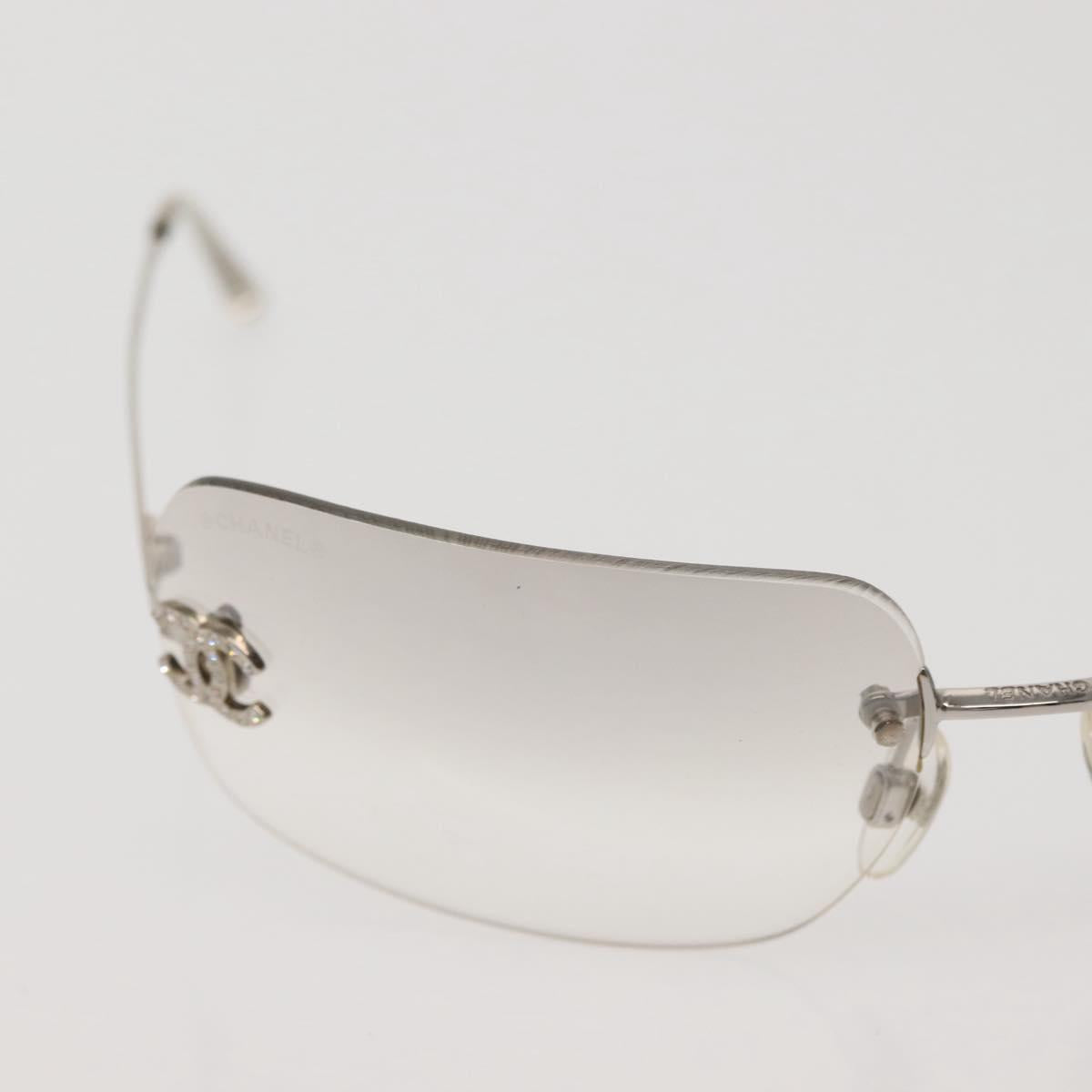 CHANEL Sunglasses plastic Silver CC Auth am9117V