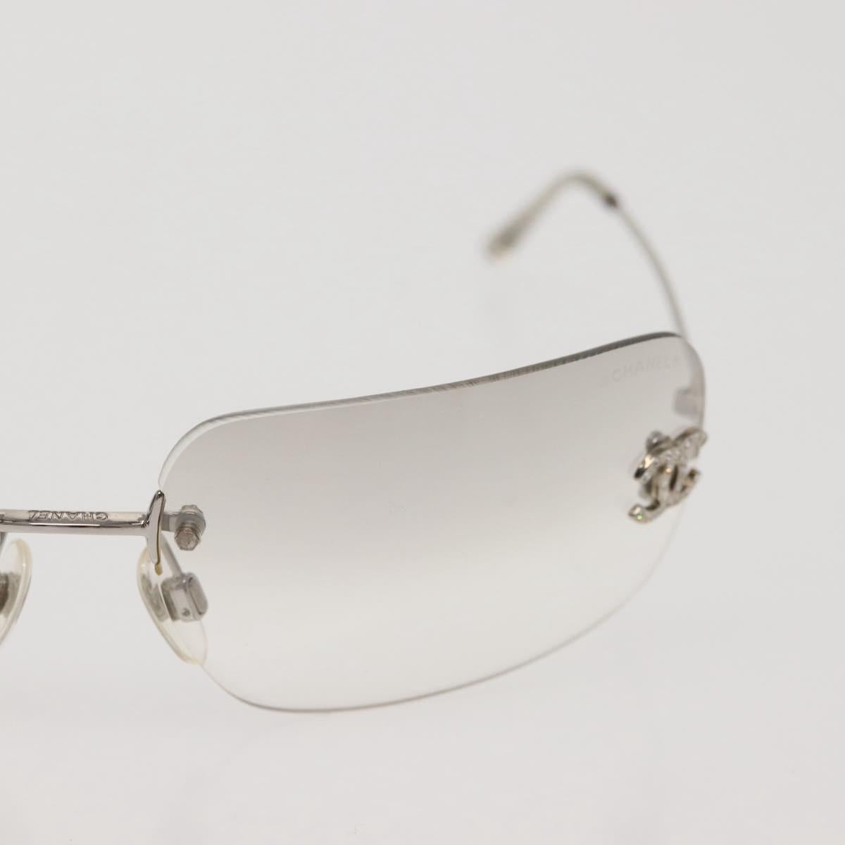 CHANEL Sunglasses plastic Silver CC Auth am9117V