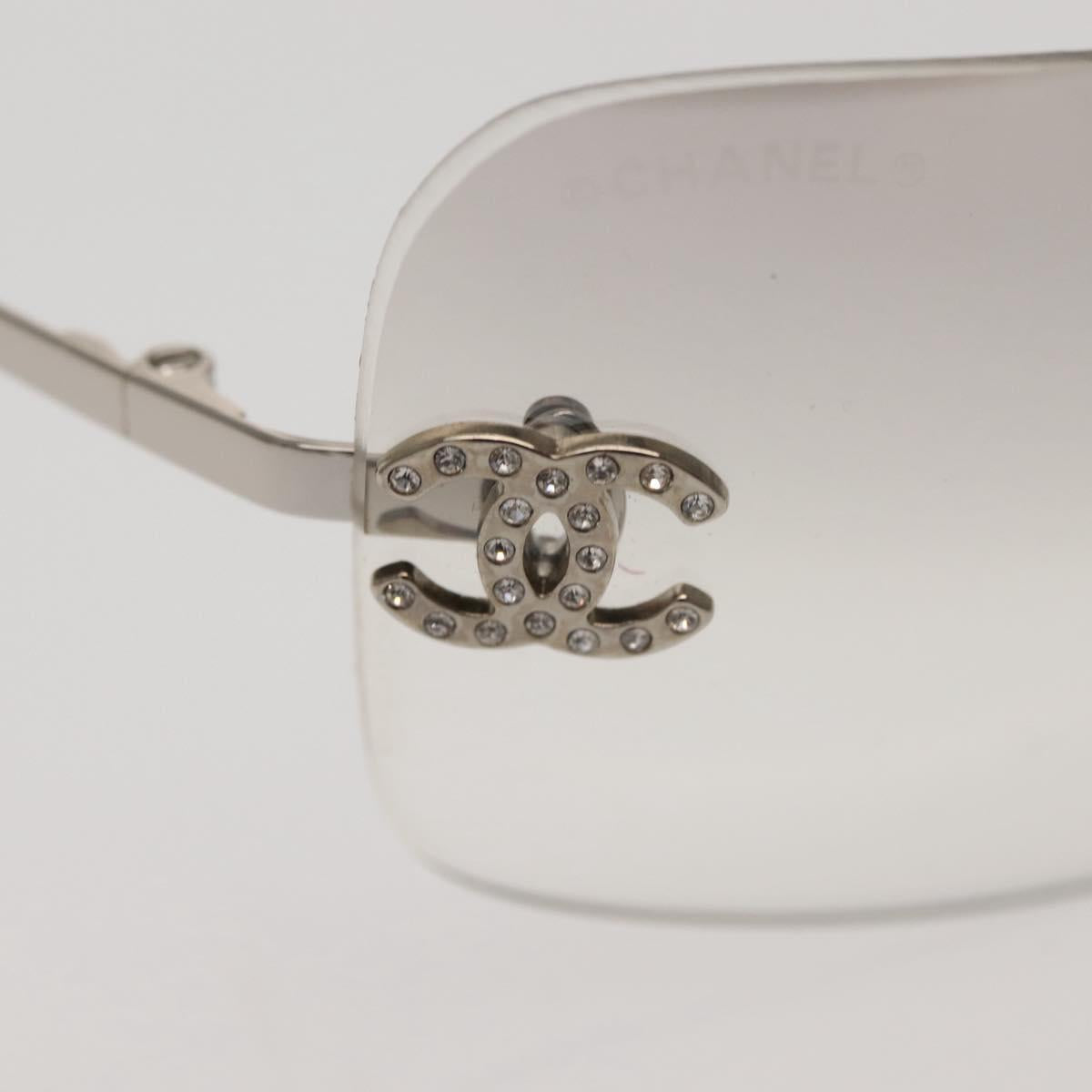 CHANEL Sunglasses plastic Silver CC Auth am9117V