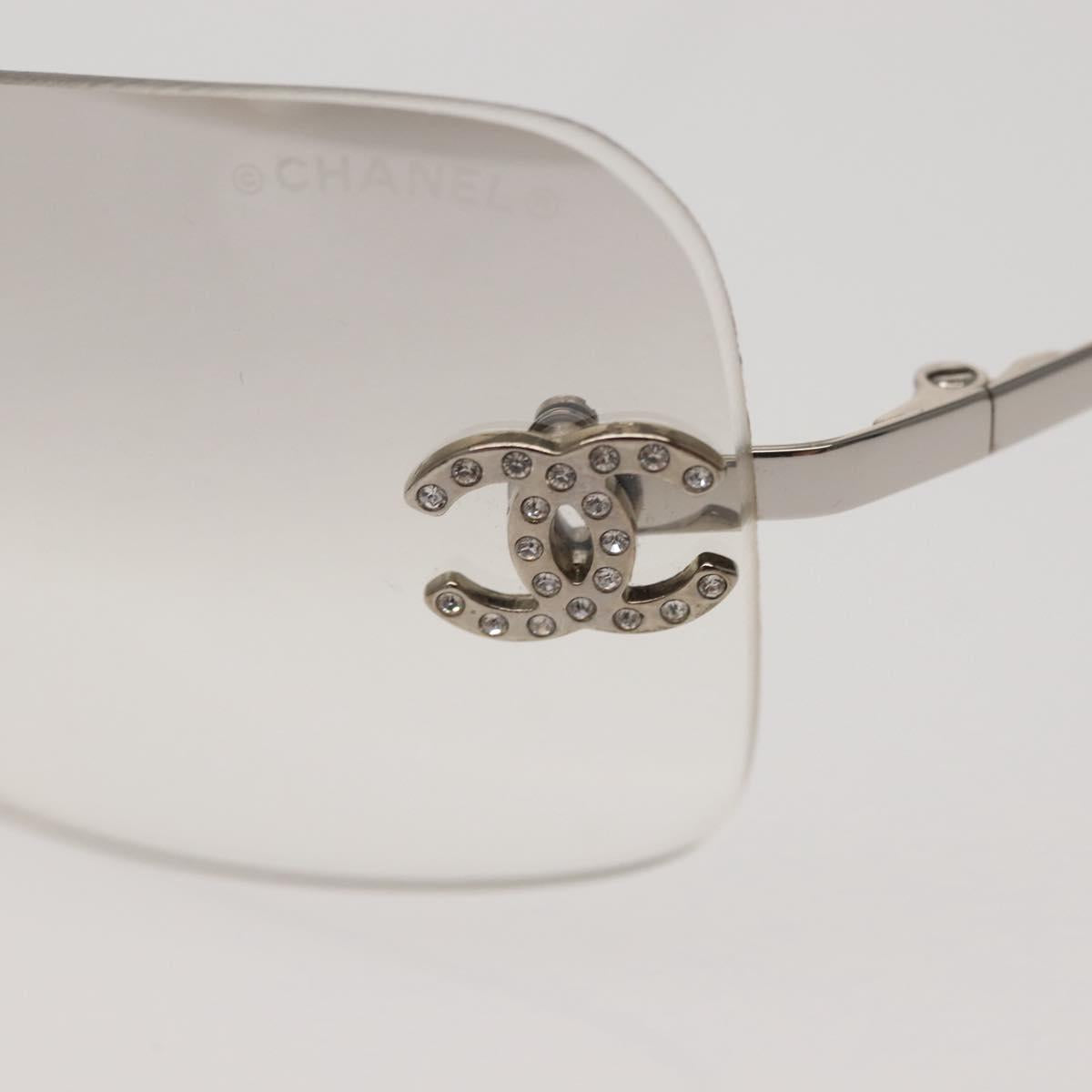 CHANEL Sunglasses plastic Silver CC Auth am9117V