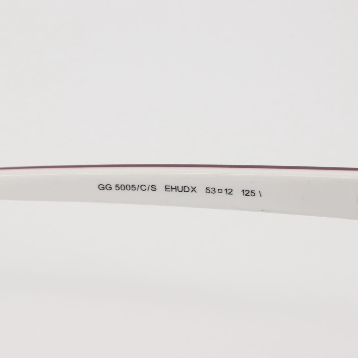 GUCCI Sunglasses plastic White Auth am9119