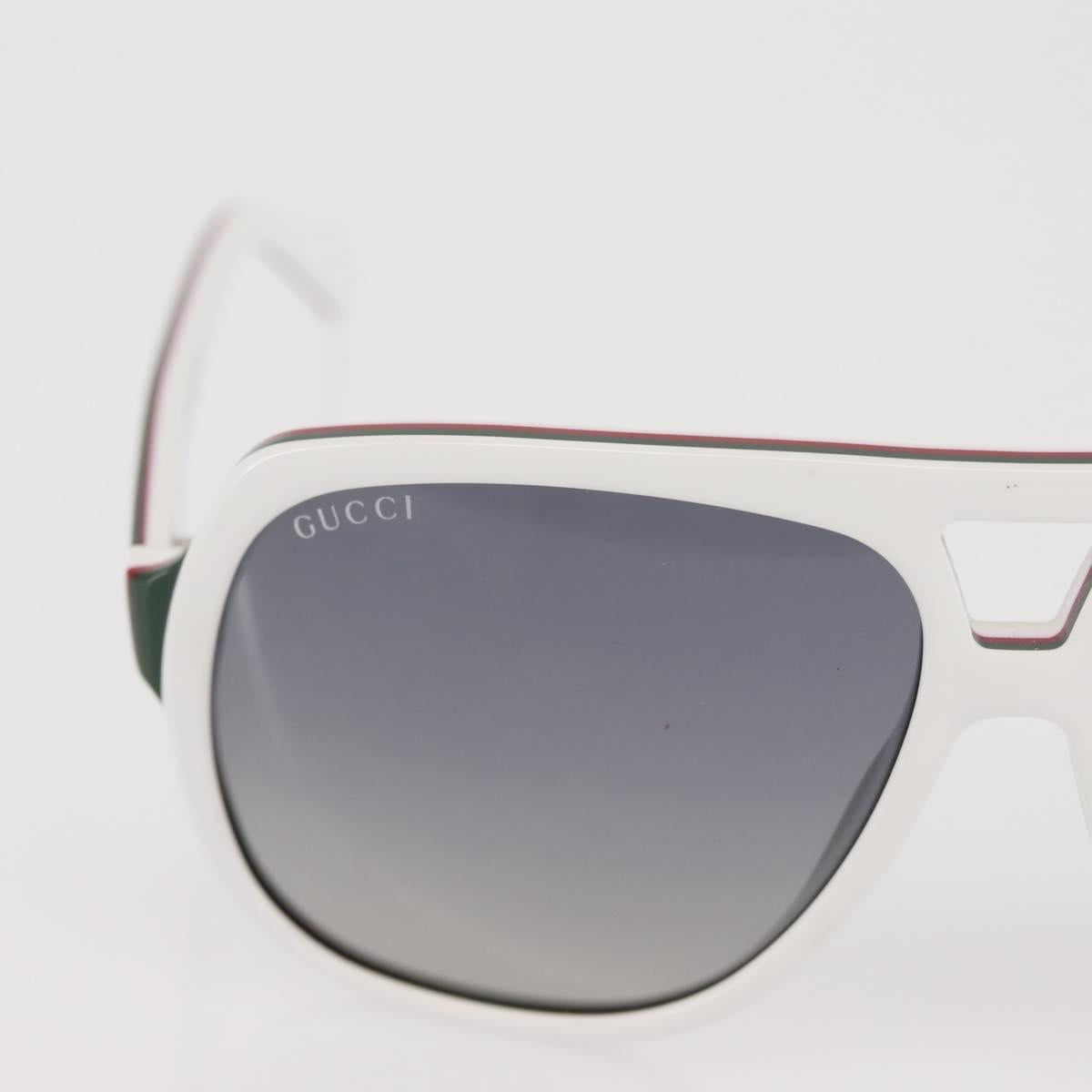 GUCCI Sunglasses plastic White Auth am9119