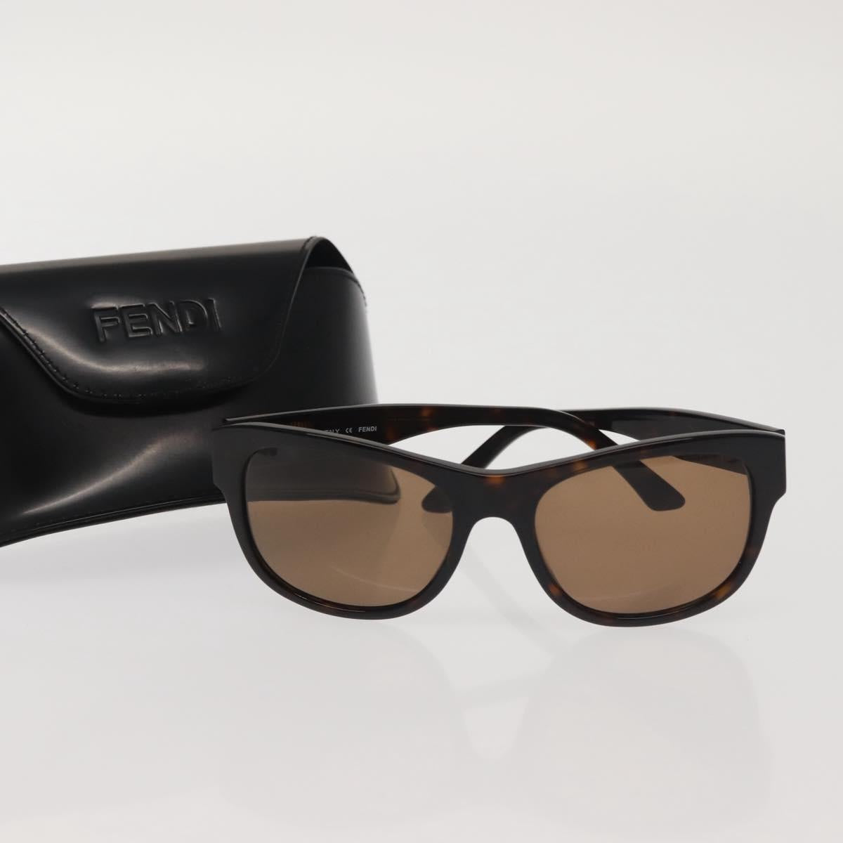 FENDI Sunglasses plastic Brown Auth am9120