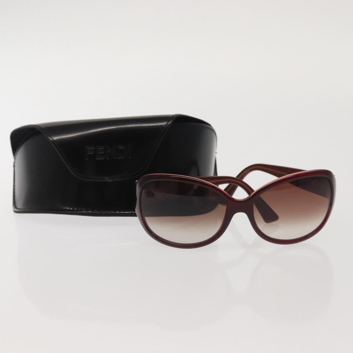FENDI Sunglasses plastic Red Auth am9121