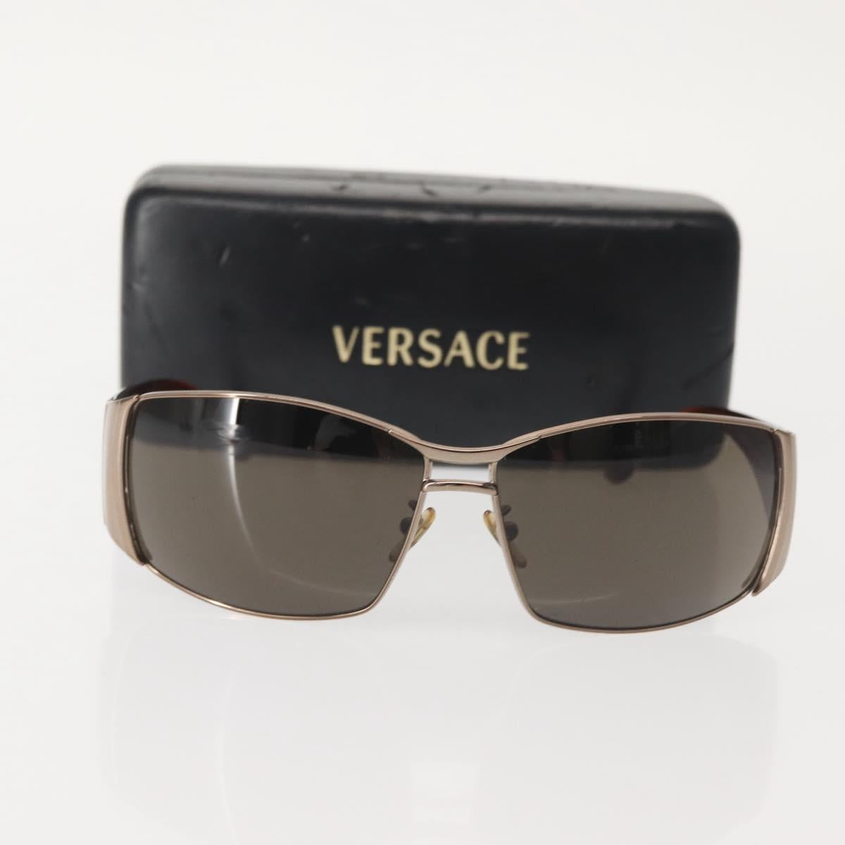 VERSACE Sunglasses plastic Brown Auth am9123