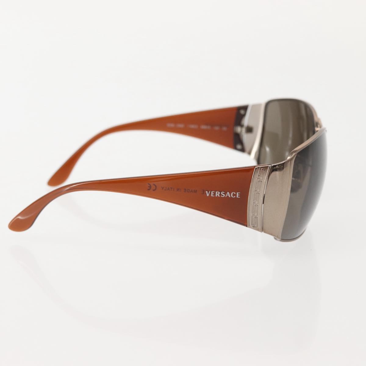 VERSACE Sunglasses plastic Brown Auth am9123