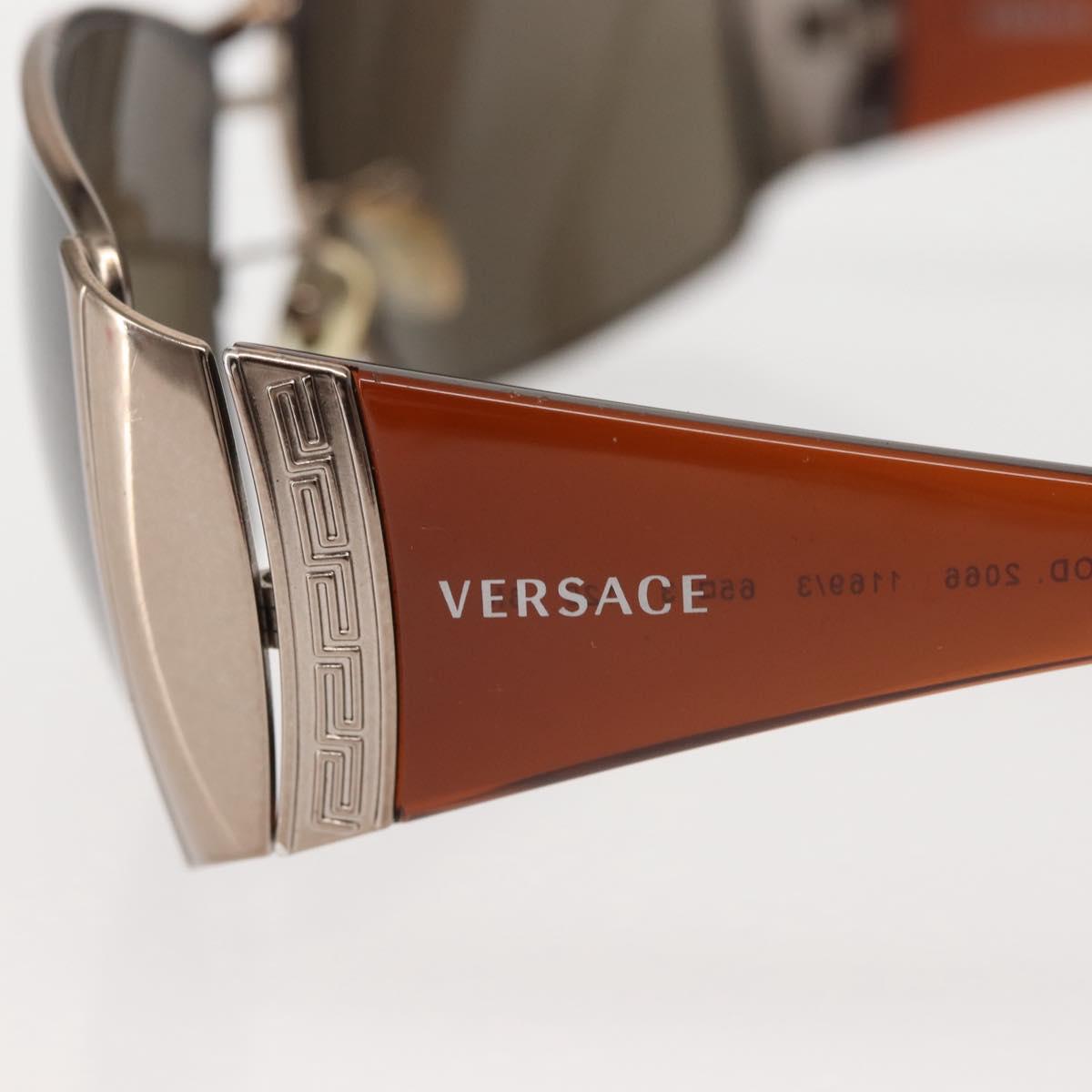 VERSACE Sunglasses plastic Brown Auth am9123