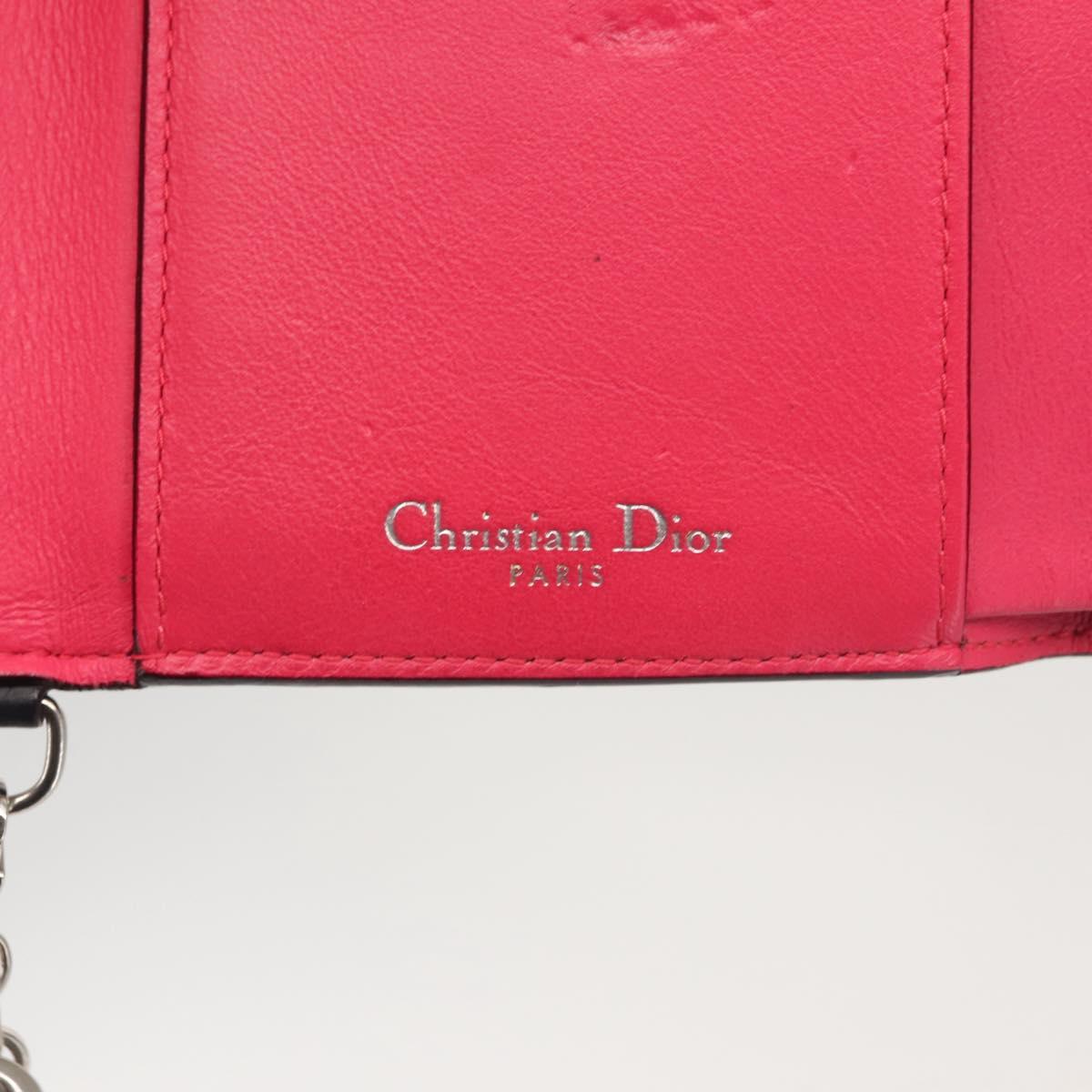 Christian Dior Bifold Wallet Leather Navy Auth am9127