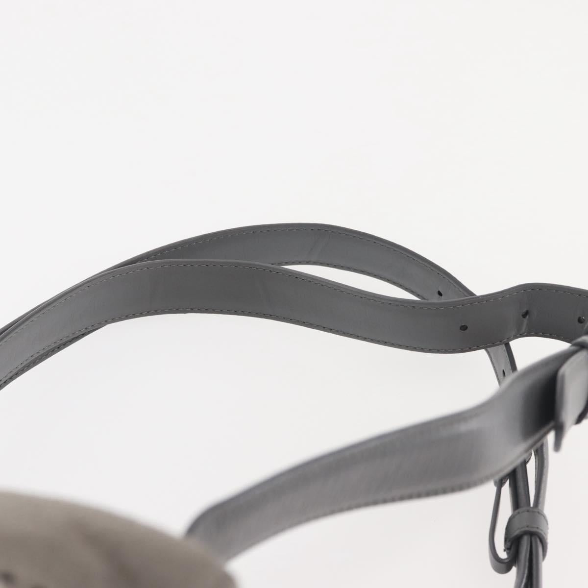 Stella MacCartney Falabella Chain Backpack Suede Gray Silver 410905 Auth am9133