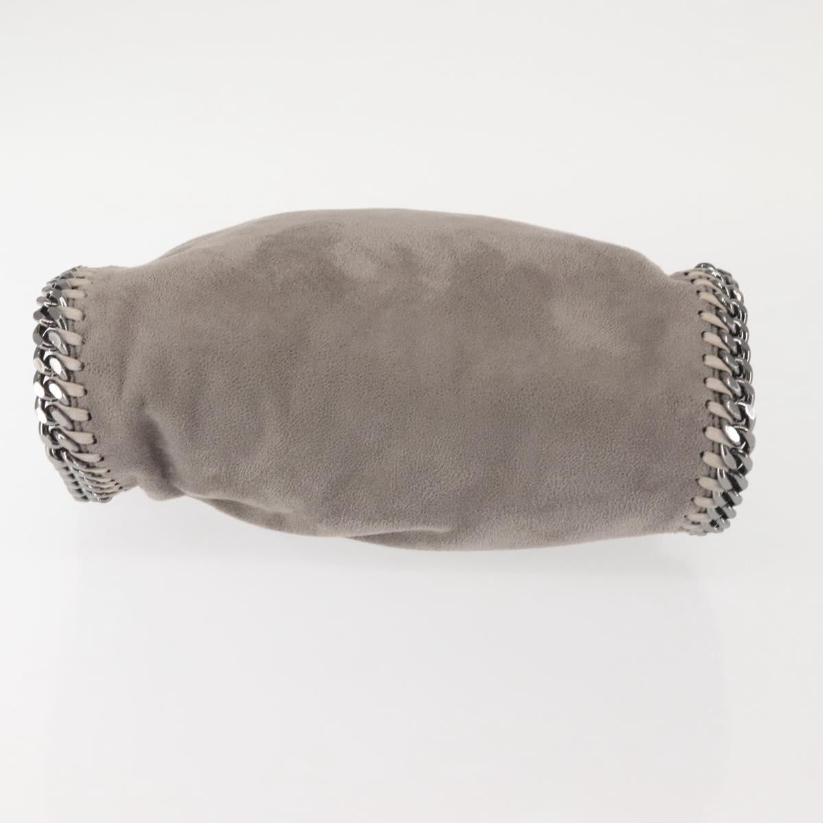 Stella MacCartney Chain Falabella Bag Suede Gray Silver 371223 Auth am9134