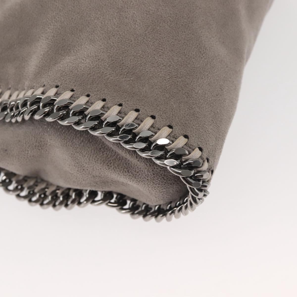 Stella MacCartney Chain Falabella Bag Suede Gray Silver 371223 Auth am9134