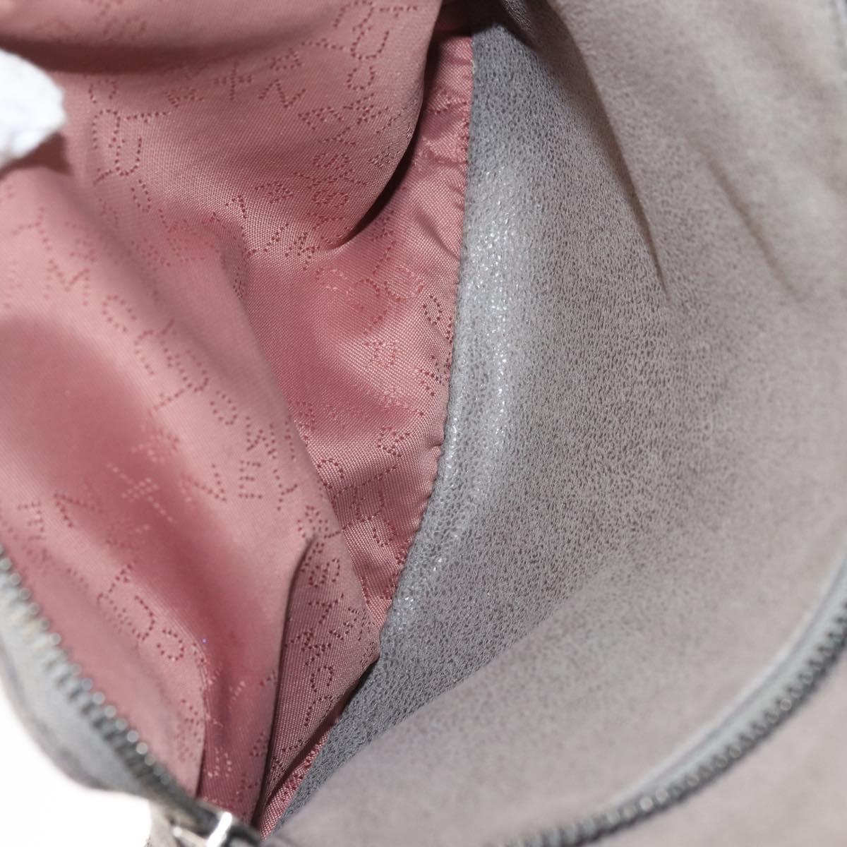 Stella MacCartney Falabella Chain Backpack Suede Gray Silver 410905 Auth am9135