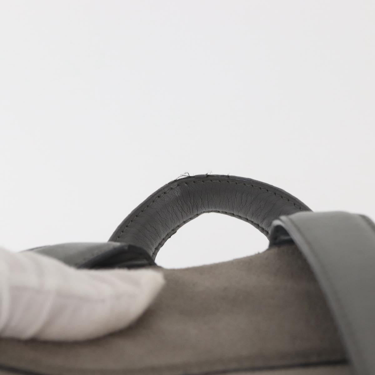 Stella MacCartney Falabella Chain Backpack Suede Gray Silver 410905 Auth am9135