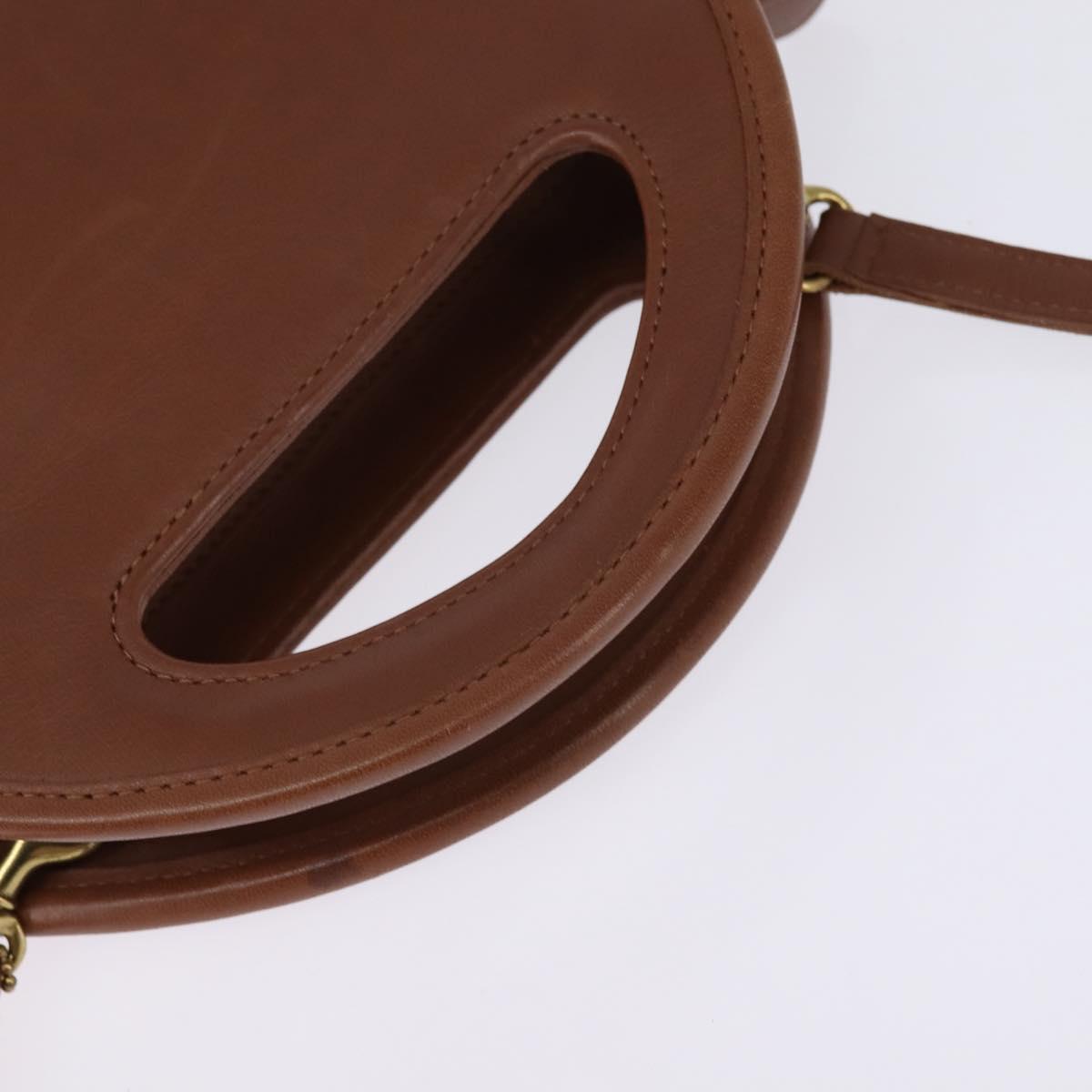 Coach Hand Bag Leather 2way Brown Auth am9143
