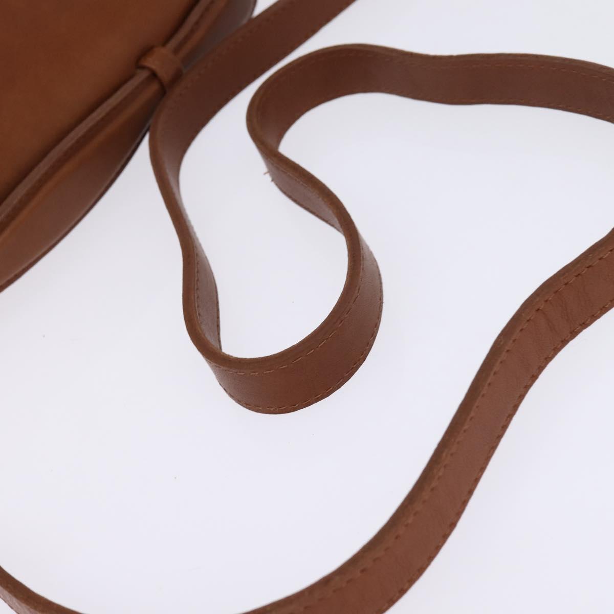 Coach Hand Bag Leather 2way Brown Gold Auth am9144