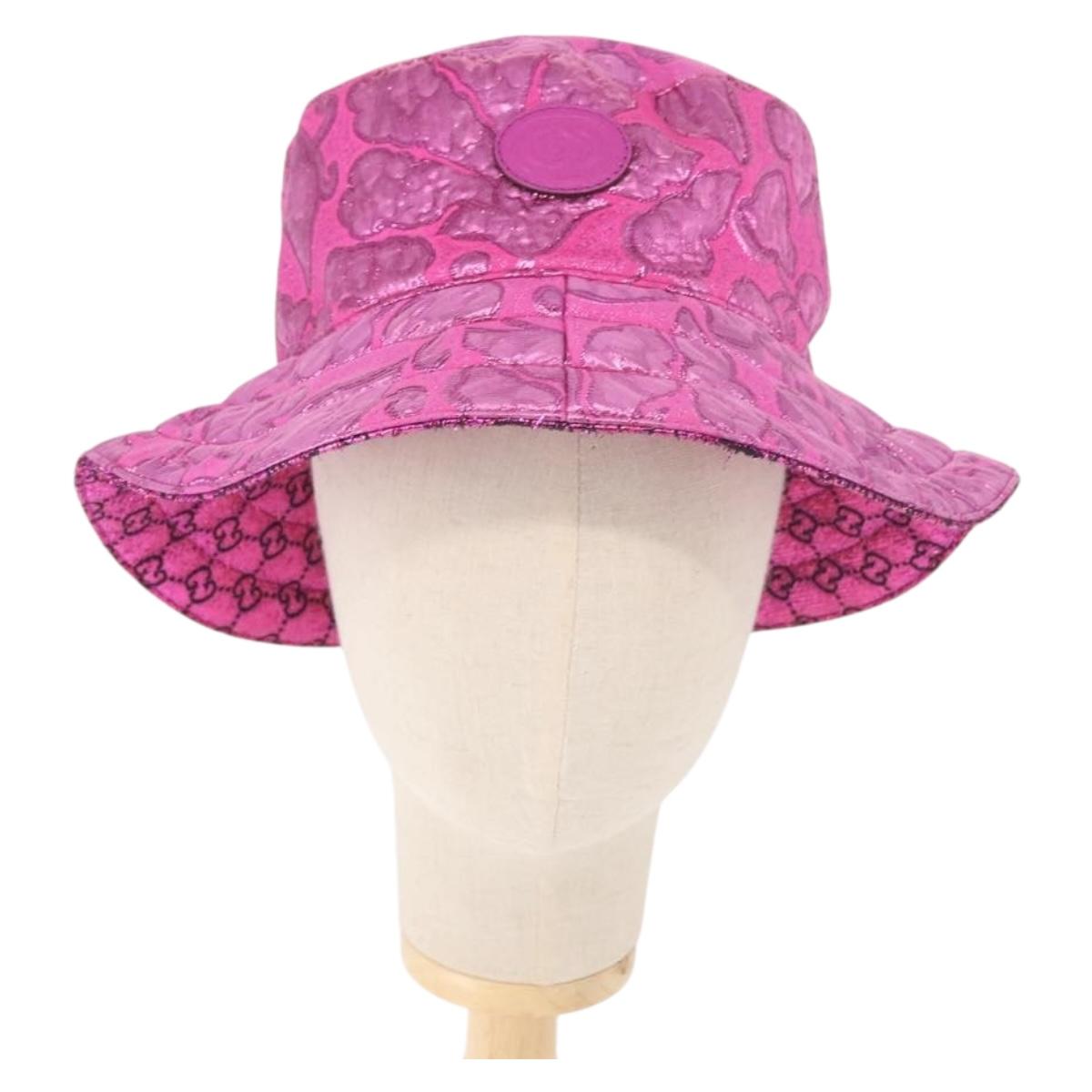 GUCCI Bucket Hat Nylon S Pink 697361 Auth am9146V