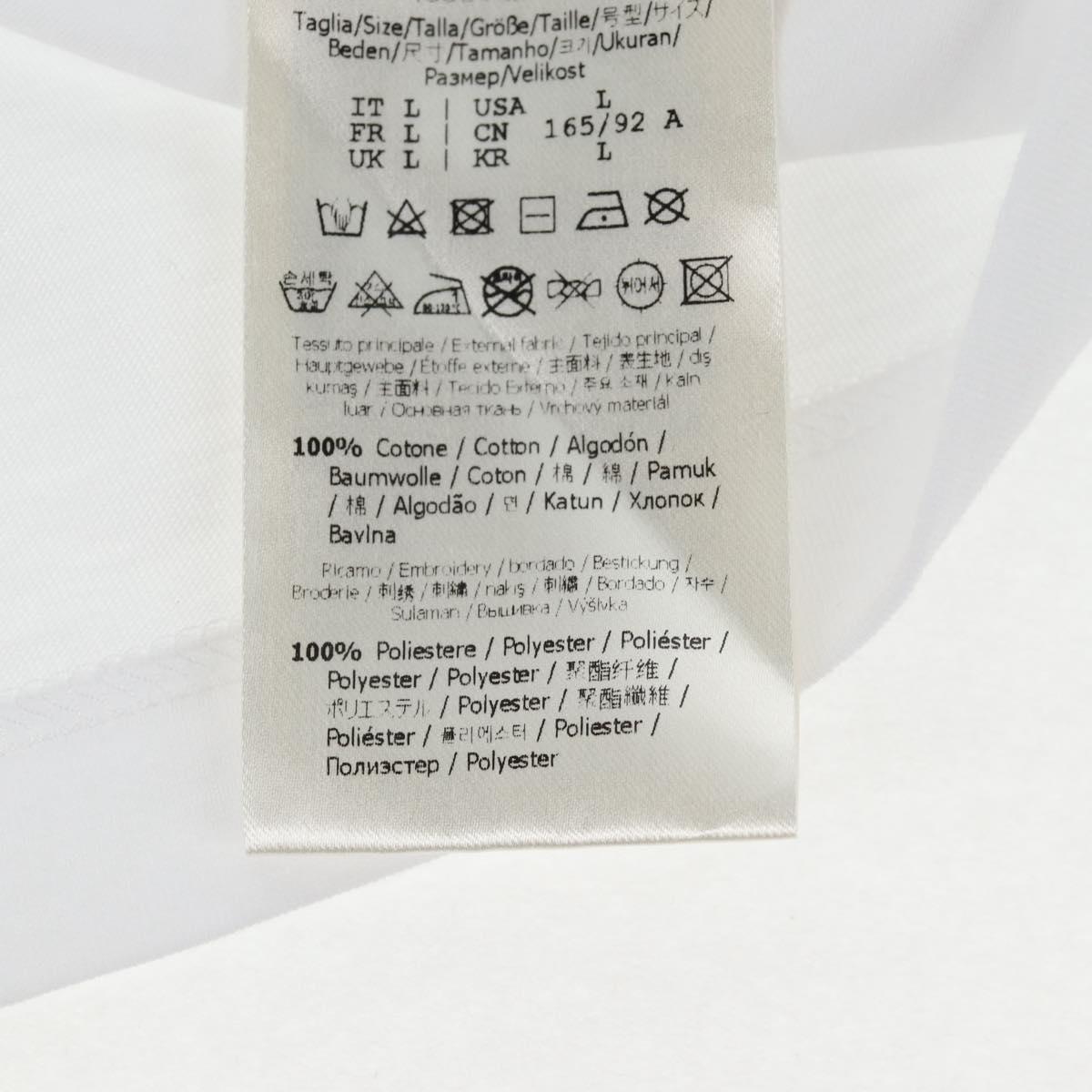 FENDI Short Sleeve Shirt Cotton White Auth am9149M