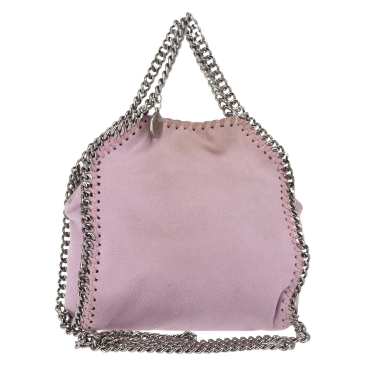 Stella MacCartney Chain Farabella Mini Bag Suede 2way Pink 391698 Auth am9155