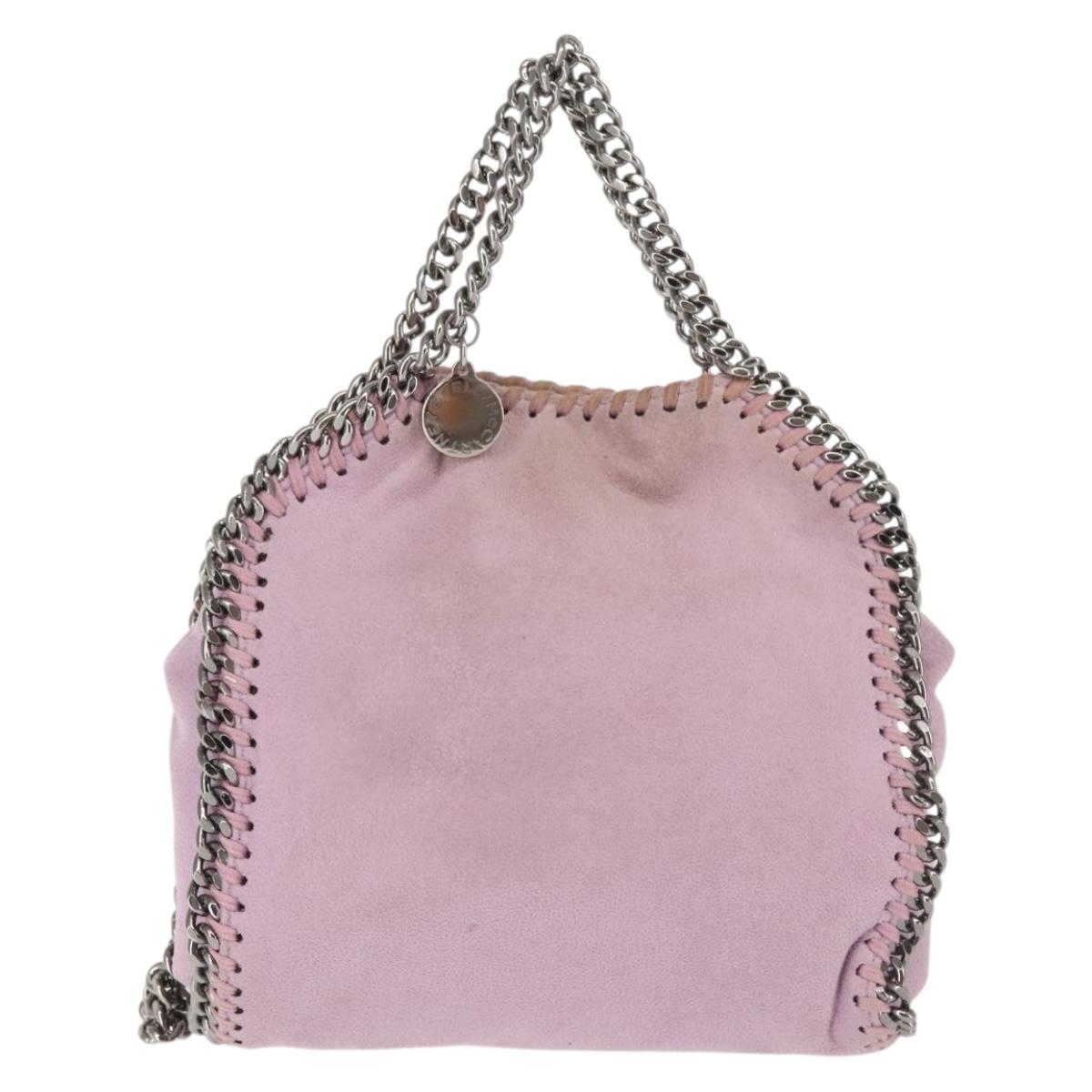 Stella MacCartney Chain Farabella Mini Bag Suede 2way Pink 391698 Auth am9155