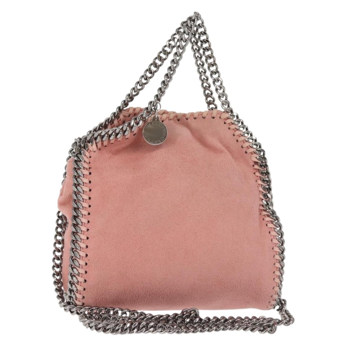 Stella MacCartney Chain Farabella Mini Bag Suede 2way Pink 391698 Auth am9156