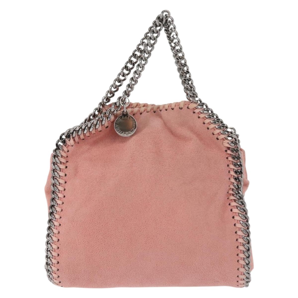 Stella MacCartney Chain Farabella Mini Bag Suede 2way Pink 391698 Auth am9156