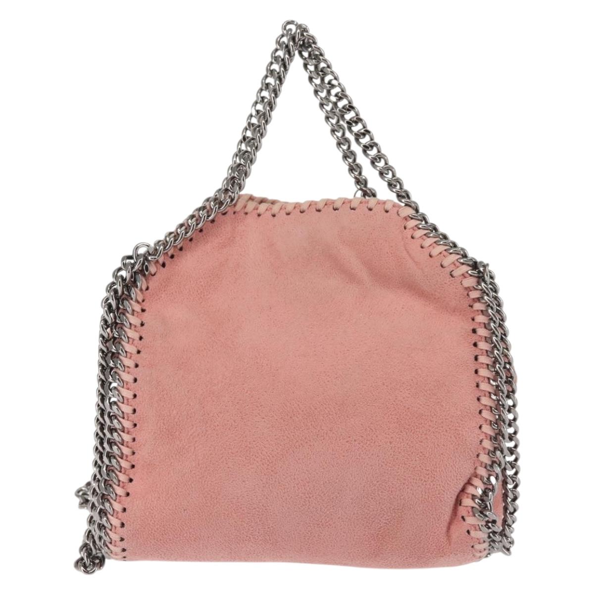 Stella MacCartney Chain Farabella Mini Bag Suede 2way Pink 391698 Auth am9156