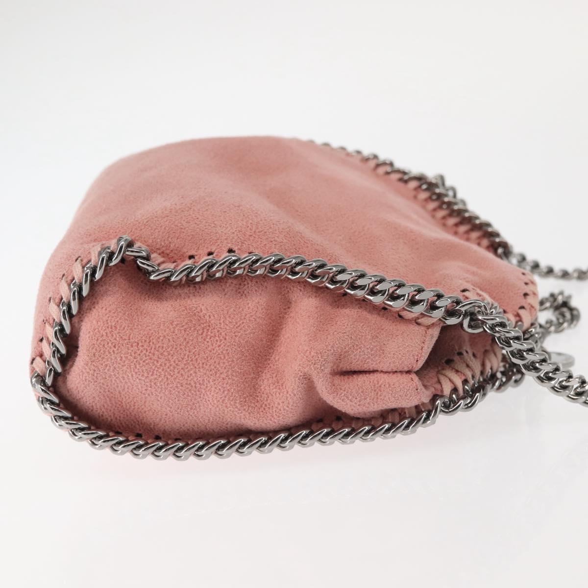 Stella MacCartney Chain Farabella Mini Bag Suede 2way Pink 391698 Auth am9156
