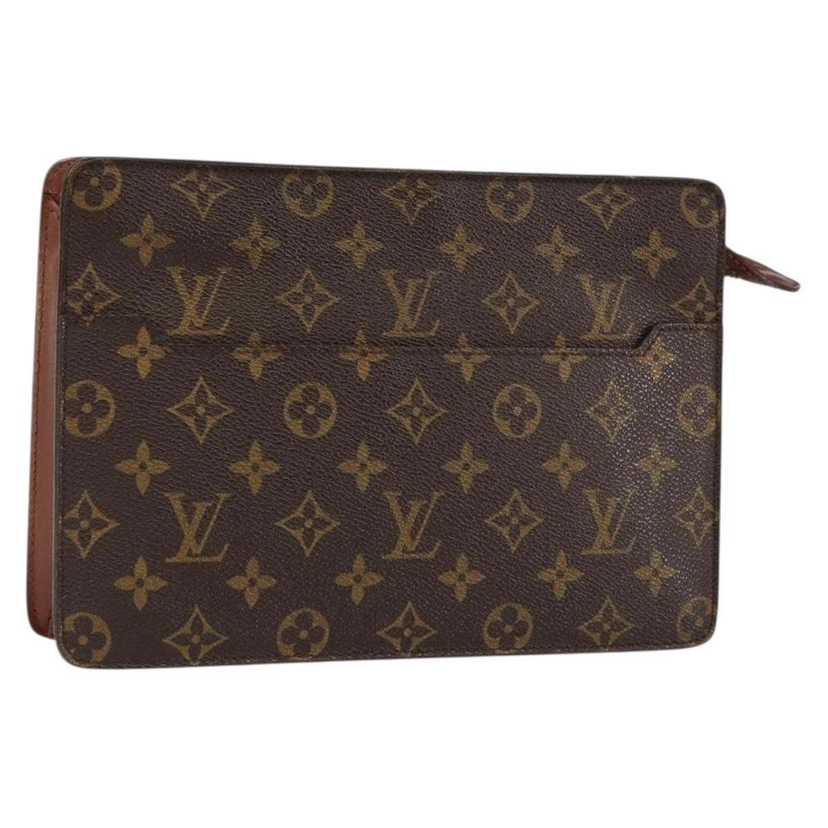 LOUIS VUITTON Monogram Pochette Homme Clutch Bag M51795 LV Auth am9165