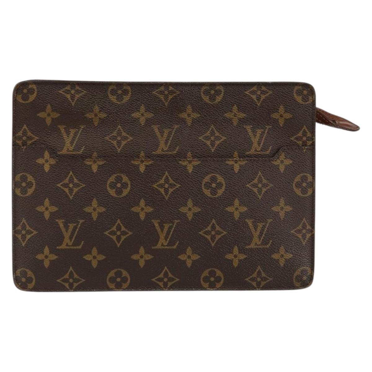 LOUIS VUITTON Monogram Pochette Homme Clutch Bag M51795 LV Auth am9165