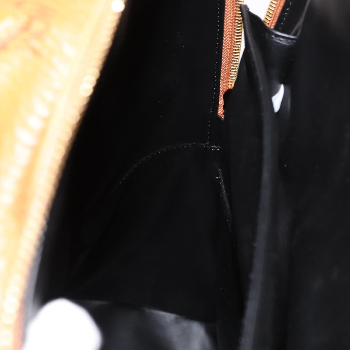 MCM Logogram Vicetos Backpack PVC Leather Brown Gold Auth am9181