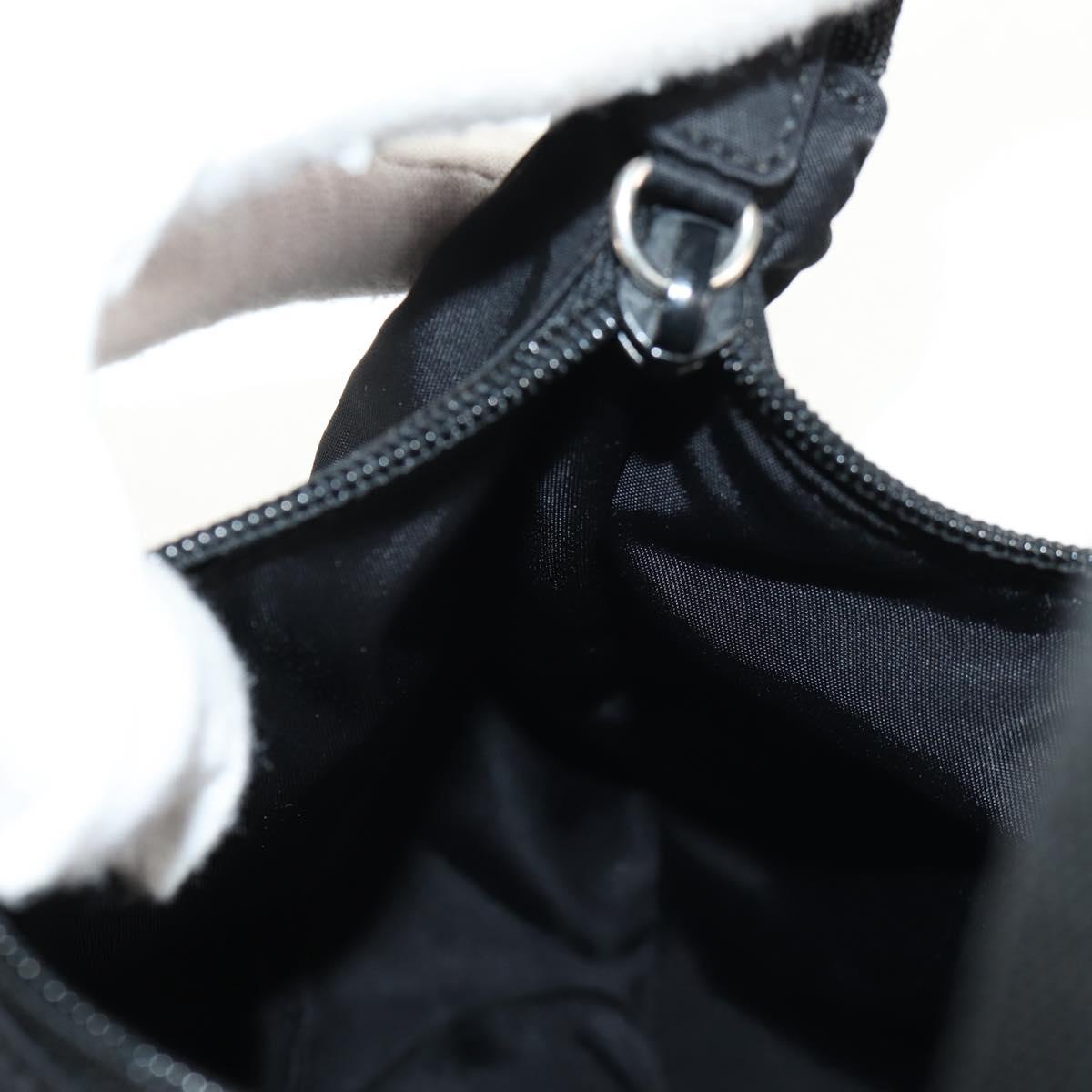 PRADA Hand Bag Nylon Black Silver Auth am9186V