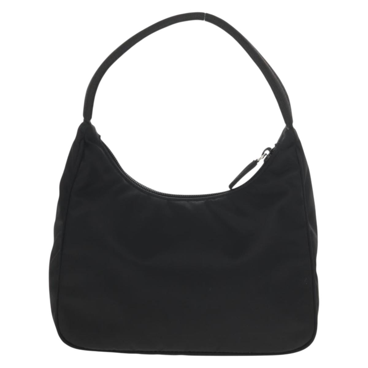 PRADA Hand Bag Nylon Black Silver Auth am9186V