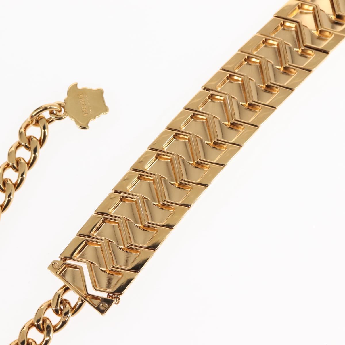 VERSACE Necklace metal Gold Auth am9188